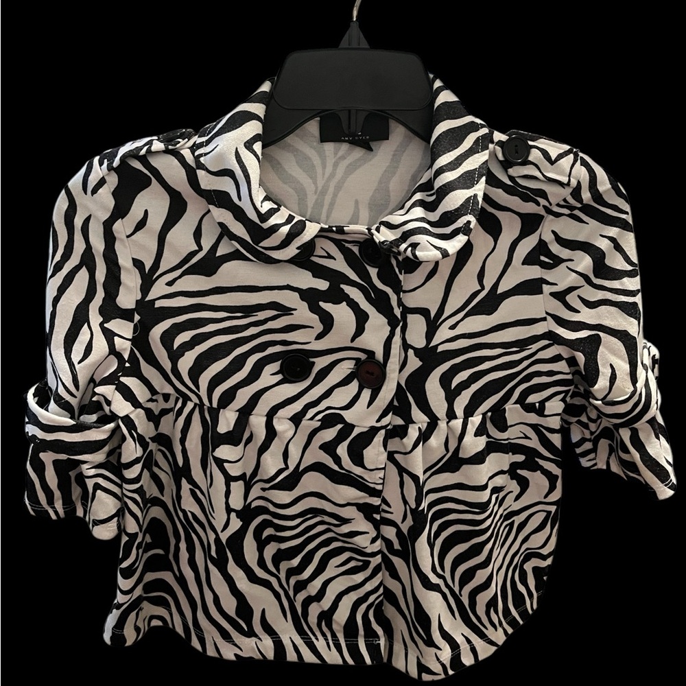 Girls XL Zebra print Top or Jacket